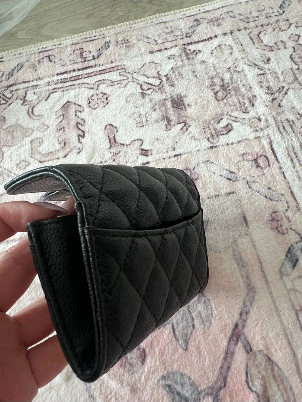 Quilted Leather cc Card Holder